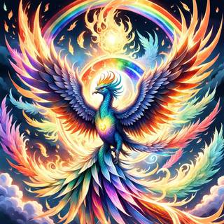 Rainbow Phoenix wallpaper