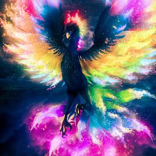 Rainbow Phoenix wallpaper