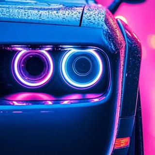 Dodge Demon neon lights wallpaper