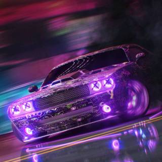 Dodge Demon neon lights wallpaper