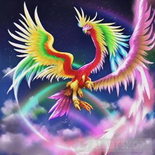 Rainbow Phoenix wallpaper