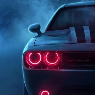 Dodge Demon neon lights wallpaper