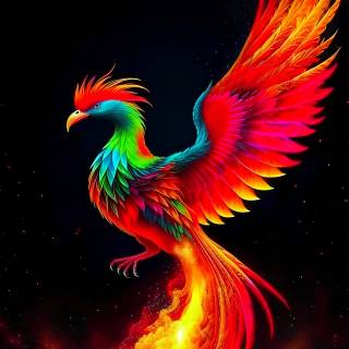 Rainbow Phoenix wallpaper