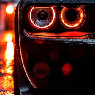 Dodge Demon neon lights wallpaper