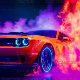 Dodge Demon neon lights wallpaper
