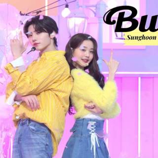 Jang Won-young and Sunghoon Butter wallpaper