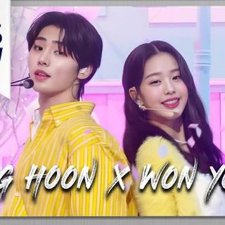 Jang Won-young and Sunghoon Butter wallpaper