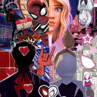 Spider-Man Miles Morales Gwen wallpaper