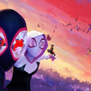 Spider-Man Miles Morales Gwen wallpaper