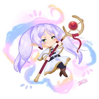 Frieren: Beyond Journey's End chibi wallpaper