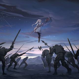 Frieren: Beyond Journey's End dark 4k wallpaper