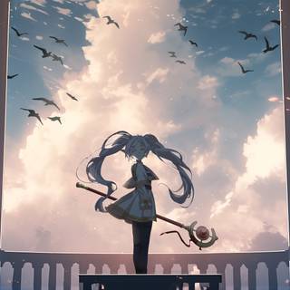 Frieren: Beyond Journey's End dark 4k wallpaper