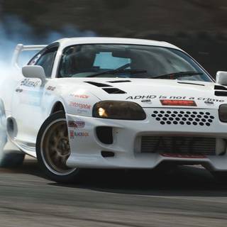 Supra Mk4 drifting wallpaper