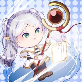 Frieren: Beyond Journey's End chibi wallpaper