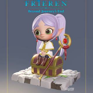 Frieren: Beyond Journey's End chibi wallpaper