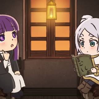 Frieren: Beyond Journey's End chibi wallpaper