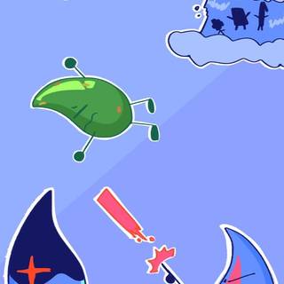 Teardrop BFDI phone wallpaper