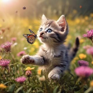 Cute AI butterfly wallpaper