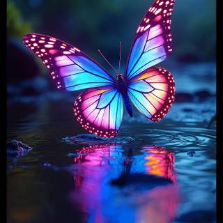 Cute AI butterfly wallpaper