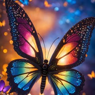 Cute AI butterfly wallpaper