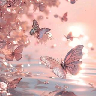 Cute AI butterfly wallpaper