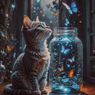 Cute AI butterfly wallpaper