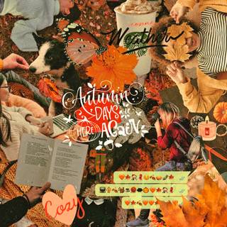 Cute fall collage wallpaper