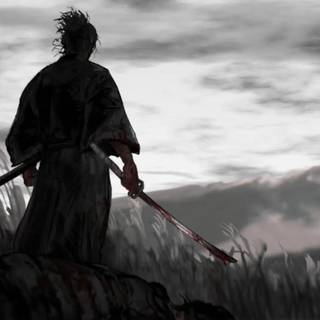 PS5 black anime wallpaper