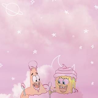 Spongebob pink wallpaper