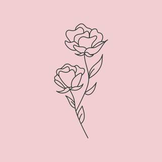 Pink illustration wallpaper