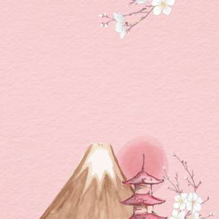 Pink illustration wallpaper