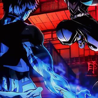 Tanjiro vs Akaza wallpaper