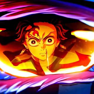 Tanjiro vs Akaza wallpaper