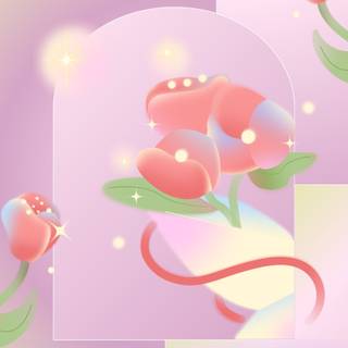 Pink illustration wallpaper