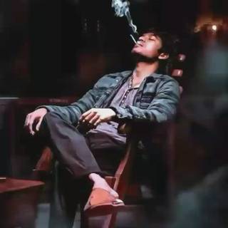 Alone smoking wallpaper