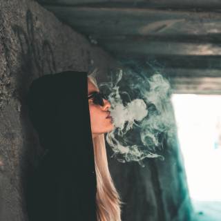 Alone smoking wallpaper
