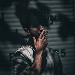 Alone smoking wallpaper
