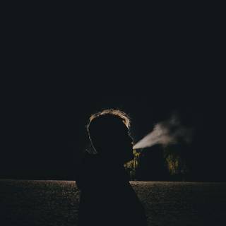 Alone smoking wallpaper