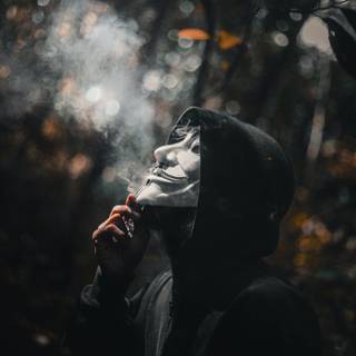 Alone smoking wallpaper