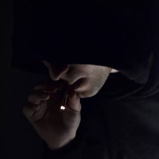 Alone smoking wallpaper