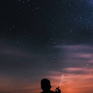 Alone smoking wallpaper