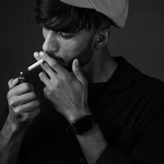 Alone smoking wallpaper