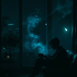 Alone smoking wallpaper