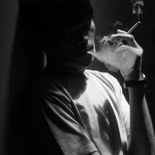 Alone smoking wallpaper