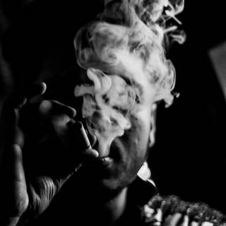 Alone smoking wallpaper