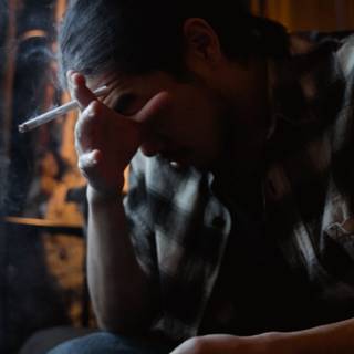 Alone smoking wallpaper