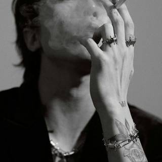 Alone smoking wallpaper