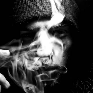 Alone smoking wallpaper