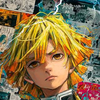 Zenitsu iPad wallpaper