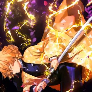 Zenitsu iPad wallpaper